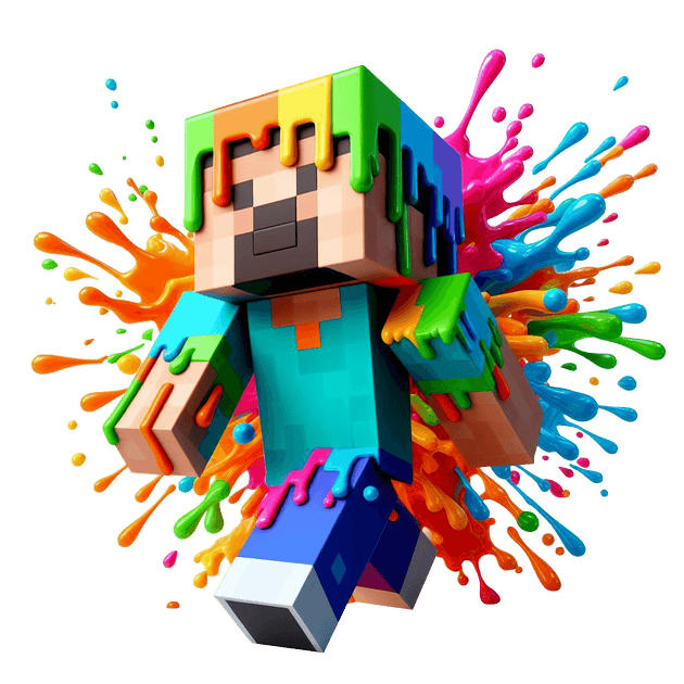 Minecraft Color Splat Splash Color Drip Minecraft DTF (direct-to-film) Transfer β Twisted ...
