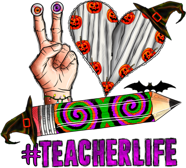 Spooky teacher DTF (direct-to-film) Transfer
