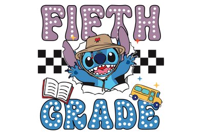 Spotted Fifth Grade Stitch DTF (direct-to-film) Transfer