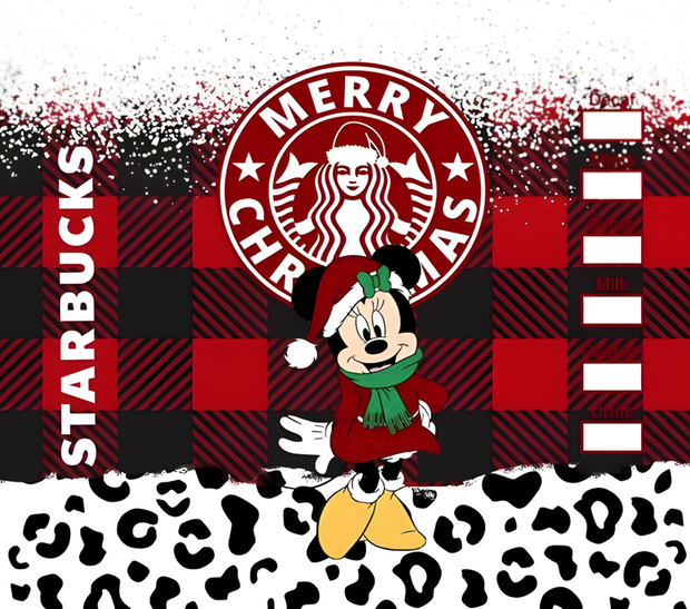 Starbucks Minnie Merry Christmas 20 oz Skinny Tumbler Wrap