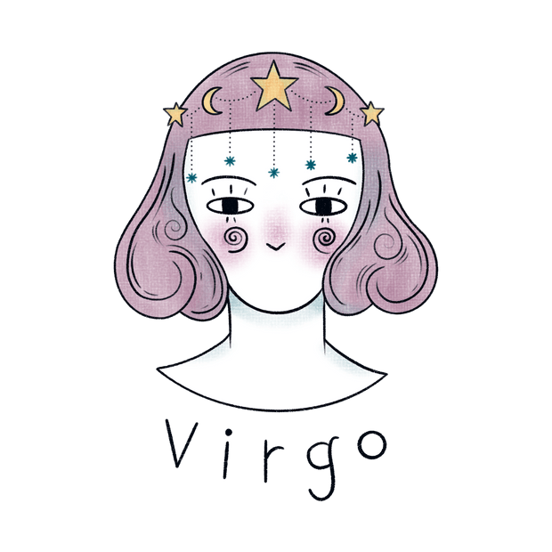 Stars & Moons ClipArt Zodiacs Virgo DTF (direct-to-film) Transfer