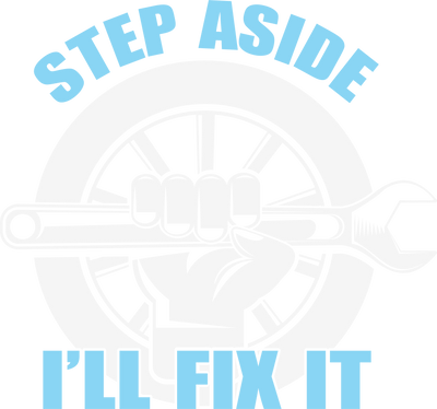 Step Aside in Blue DTF (direct-to-film) Transfer