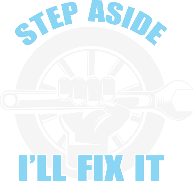 Step Aside in Blue DTF (direct-to-film) Transfer