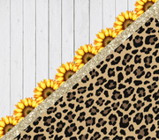 Stripe And Animal Print With Yellow Sunflowers UV-DTF 20 oz Skinny Tumbler Wrap