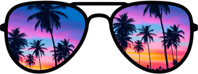 Purple SummerGlasses DTF (direct-to-film) Transfer