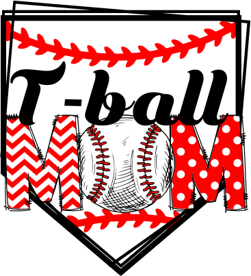 T Ball Mom Red Ms  DTF (direct-to-film) Transfer