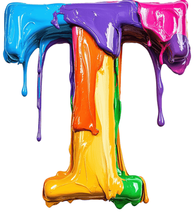 T Color Drip DTF (direct-to-film) Transfer