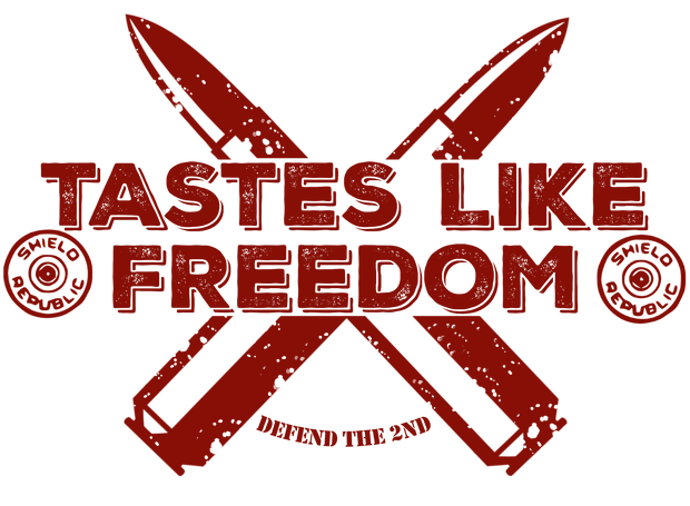 Tastes Like Freedom In Red  Font 4 DTF (direct-to-film) Transfer