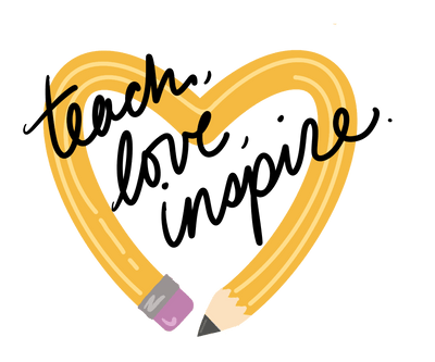 Teacher Teach Inspire Pencil Heart  DTF (direct-to-film) Transfer