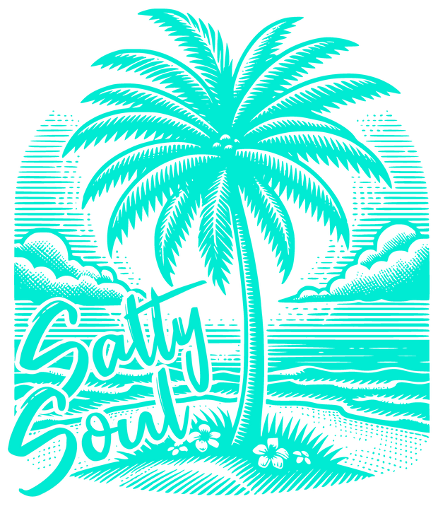 Teal Salty Soul DTF (direct-to-film) Transfer