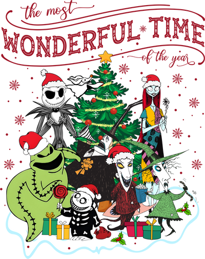 The Most Wonderful Time Nightmare Before Christmas DTF (direct-to-film) Transfer