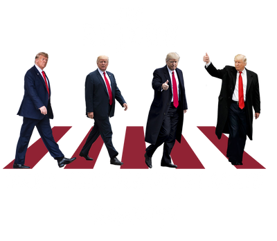 The Return in White Trump DTF (direct-to-film) Transfer