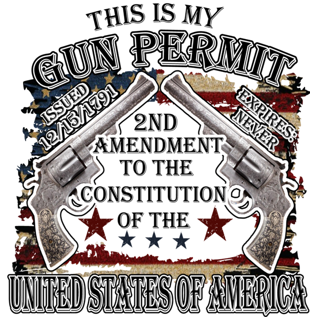 This Is My Gun Permit 2A Of The Constitution DTF (direct-to-film) Transfer