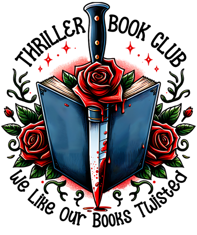 Thriller Book Club Bloody Knife DTF (direct-to-film) Transfer