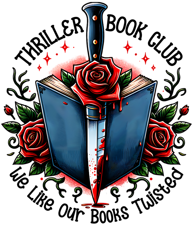 Thriller Book Club Bloody Knife DTF (direct-to-film) Transfer