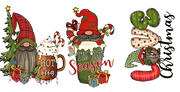 Tis The Seaosn Christmas Hot Cocoa-Christmas Gnomes 16oz UV DTF Libby Cup Wrap