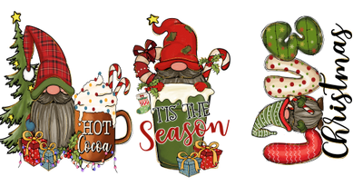 Tis The Seaosn Christmas Hot Cocoa-Christmas Gnomes 16oz UV DTF Libby Cup Wrap