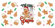 Tis The Season Christmas-Gingerbread Christmas 16oz UV DTF Libby Cup Wrap