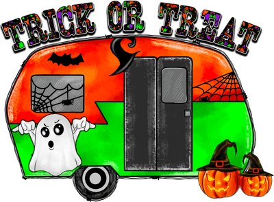 Trick or Treat Camper DTF Direct to Film Transfer - Twisted Image Transfers