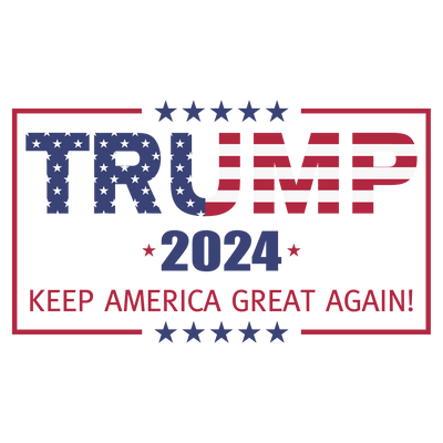 Trump 2024 Keep America Great again DTF (direct-to-film) Transfer