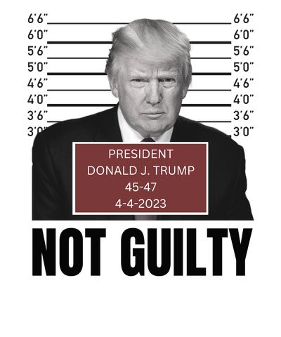 Trump Not Guilty DTF (direct-to-film) Transfer