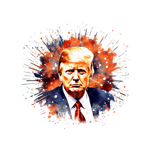 Trump Paint Splatter DTF (direct-to-film) Transfer