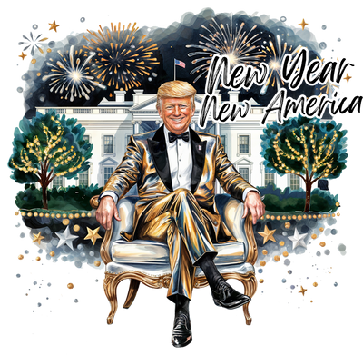 Trump With Fireworks New America DTF (direct-to-film) Transfer