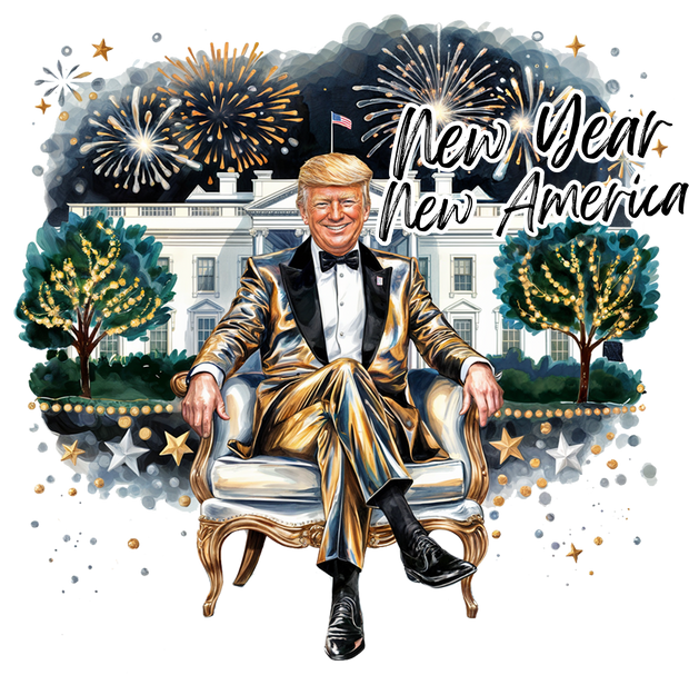 Trump With Fireworks New America DTF (direct-to-film) Transfer