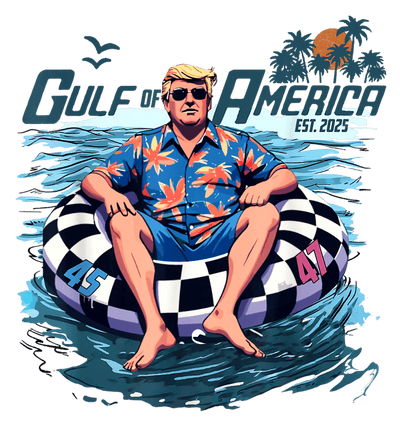 Trump in Float Tube Gulf of America DTF (direct-to-film) Transfer