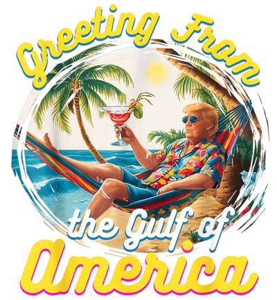 Trump in Hammock Gulf of America DTF (direct-to-film) Transfer