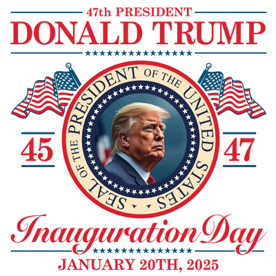 Trump on Stamp Inauguration Day DTF (direct-to-film) Transfer