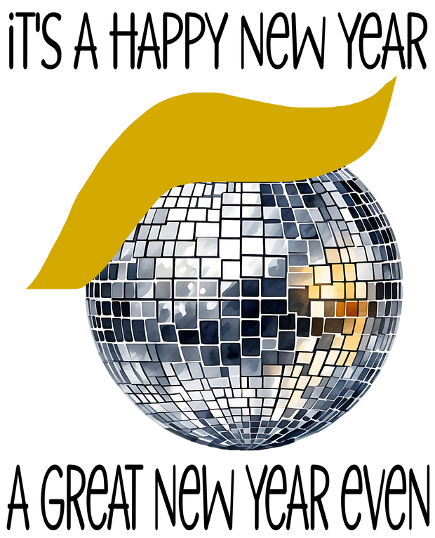 Trump Style Disco Ball DTF (direct-to-film) Transfer