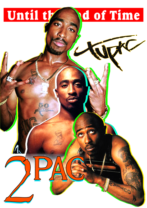 Tupac Until the end of Time Throwing Signs DTF (direct-to-film)