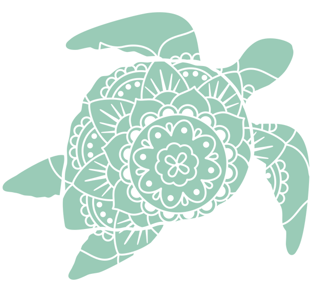 Green Turtle Mandala - Twisted Image Transfers