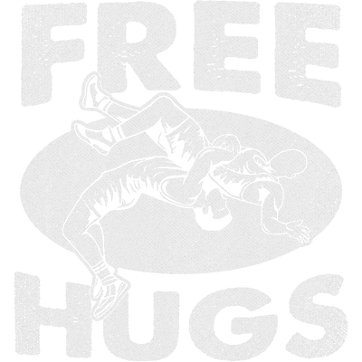 Two Wrestlers Free Hugs DTF (direct-to-film) Transfer