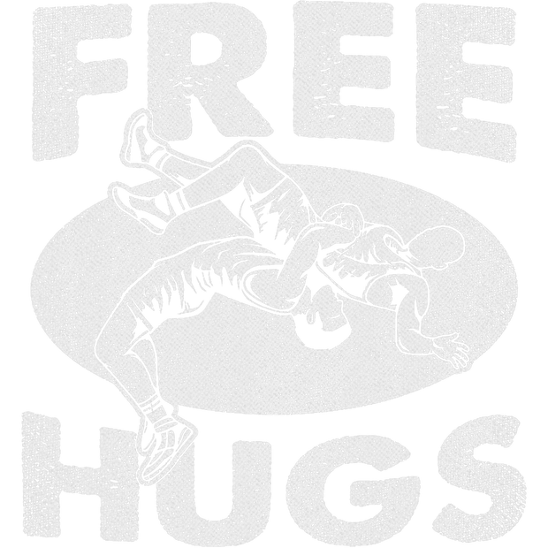 Two Wrestlers Free Hugs DTF (direct-to-film) Transfer
