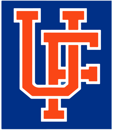 UF in Orange Font DTF (direct-to-film) Transfer