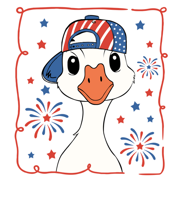 USA Cap on Backwards DTF (direct-to-film) Transfer