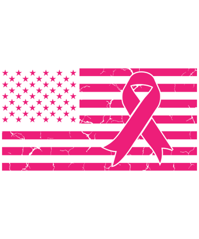 USA Flag Breast Cancer Awareness-01 DTF (direct-to-film) Transfer