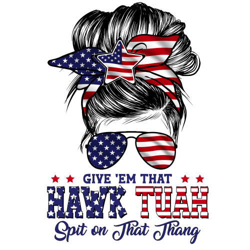 USA Hawk Tuah DTF (direct-to-film) Transfer