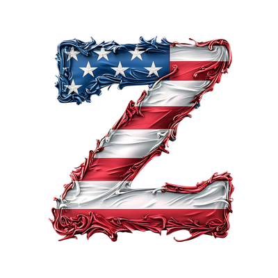 USA Letter Z DTF (direct-to-film) Transfer