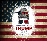 USA Trump Girl UV DTF Wraps for 20 oz Skinny Tumbler