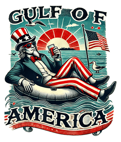 Uncle Sam Floating Gulf of America DTF (direct-to-film) Transfer
