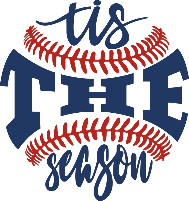 Baseball Tis the Season Bseball Laces DTF (Direct to Film) Transfer