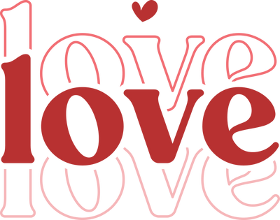 Valentine Love x3 DTF Direct to Film Transfer - Twisted Image Transfers