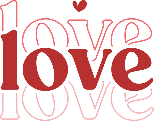 Valentine Love x3 DTF Direct to Film Transfer - Twisted Image Transfers