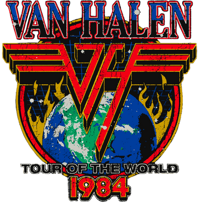 Van Halen Tour the World DTF Direct to Film Transfer - Twisted Image Transfers