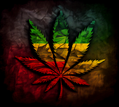 Vibrant Cannabis Leaf 13 UV-DTF 20 oz Skinny Tumbler Wrap