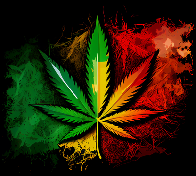Vibrant Cannabis Leaf 16 UV-DTF 20 oz Skinny Tumbler Wrap