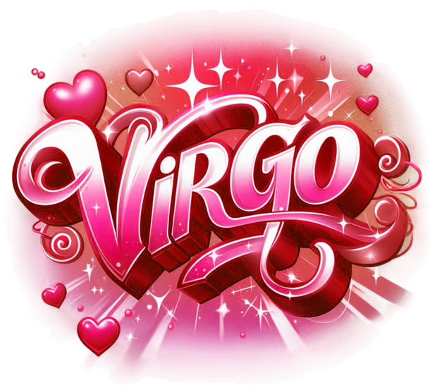 Virgo 2 Red Zodiac DTF (direct-to-film) Transfer